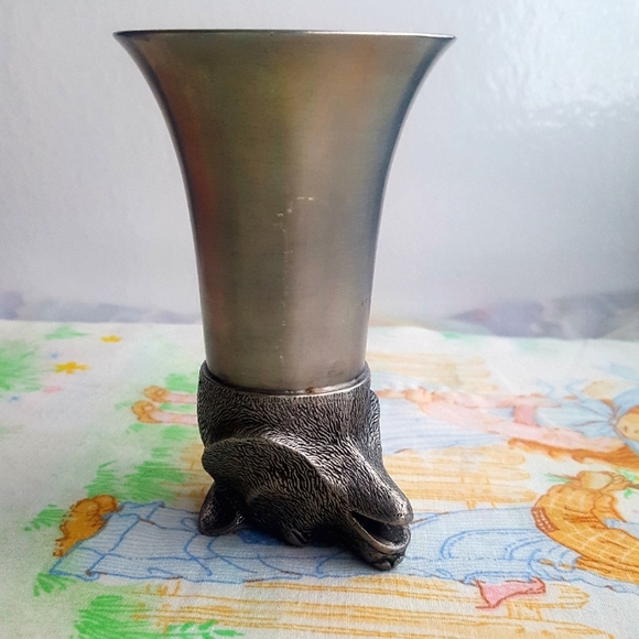 Vintage Bear Stirrup Cup Pewter - Picture 4 of 13